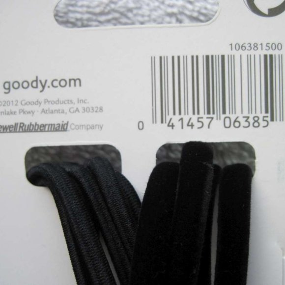 5 Black Goody Slideproof Velvet Soft Hold Elastic Hair Band Headbands Mixed Pack - Picture 4 of 9